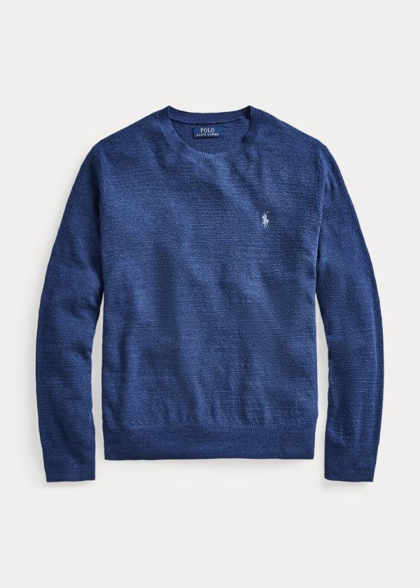 Men's Polo Ralph Lauren Cotton-Linen Crewneck Sweater | 290813CQH